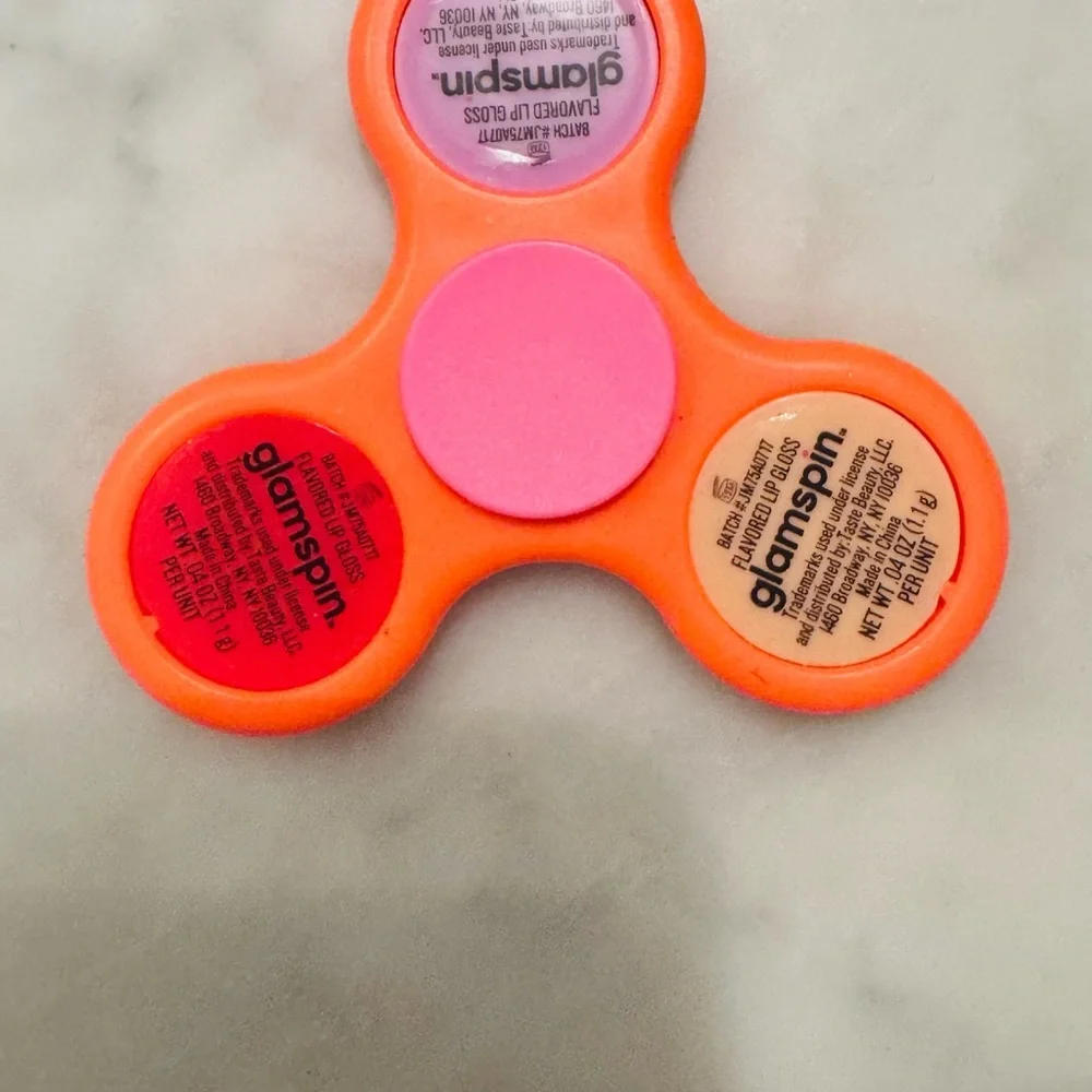 Fruit-Themed Orange and Pink lip balm Fidget Spinner